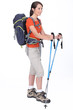 Female backpacker