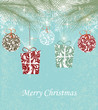 christmas invitation card with decoration