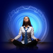 Business woman meditating