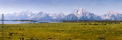 Photo: Panorama du parc national de Grand Teton, Wyoming USA Panorama du parc national de Grand Teton, Wyoming USA