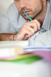 Closeup of a man working