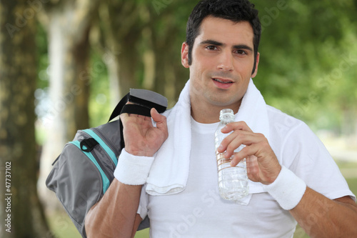 Photo: Man drinking water Man drinking water