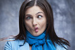 funny woman playing with eyes