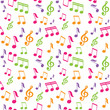 vector seamless pattern with music notes