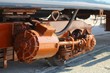 Detail of mechanical part of train.