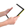 tablet in hands