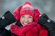 Photo: young girl basking knit scarf young girl basking knit scarf
