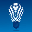 finger print bulb stock vector