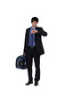 Businessman looking at his watch