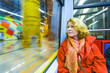Foto: woman in subway by night woman in subway by night