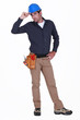Tradesman giving a salute