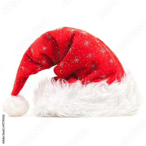 Photo: Santa hat isolated in white background Santa hat isolated in white background