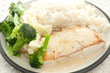 halibut fillet with cream and lemon glaze