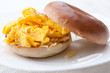 toasted egg and cheese bagel sandwich