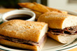 roast beef dip sandwich au jus and fries