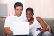 Couple shopping on the Internet