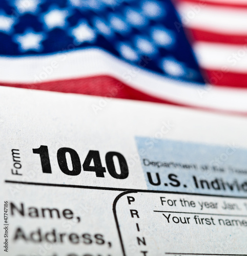 Photo: U.S. Individual Income Tax Return form 1040 U.S. Individual Income Tax Return form 1040