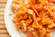 indian butter chicken with carrots and cauliflower