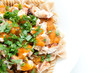 heirloom tomato sauce with diced chicken