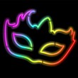 Carnival Mask Psychedelic Neon-Maschera Carnevale Psichedelico
