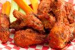 buffalo style spicy hot chicken wings