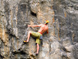 Climber on the route.