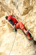 Climber on the route.