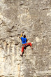 Photo: Climber on the route. Climber on the route.