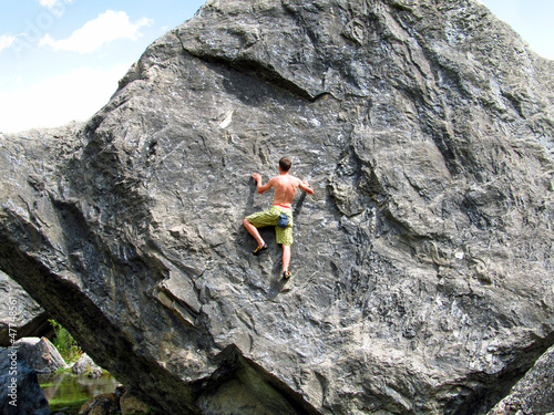 Photo: Climber on the route. Climber on the route.