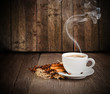 Coffee still life with free space for text
