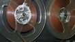 Old retro Reel Audio Recorder reels spinning
