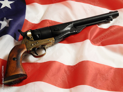Photo: Old Glory & Pistol Old Glory & Pistol