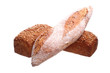 Stack bread on a white background