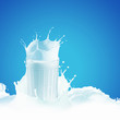 Fresh milk in the glass