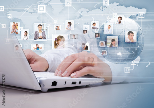 Photo: Symbol of social network Symbol of social network