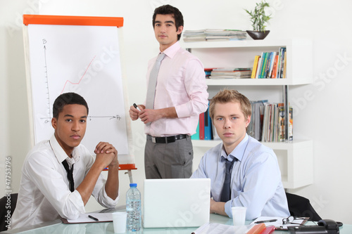 Photo: young businessmen on a meeting young businessmen on a meeting