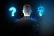 Businessman making a choice