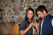 Winegrowers in warehouse