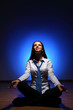 Business woman meditating