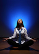 Business woman meditating