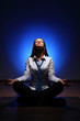 Business woman meditating