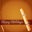 Happy Holidays angel cracker card in vector format.