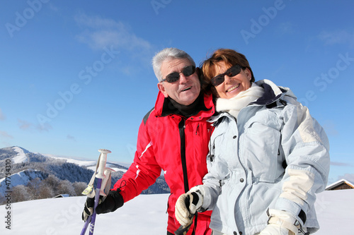 Photo: Senior couple in the snow Senior couple in the snow
