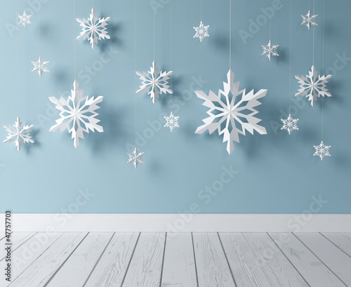 Photo: snowflakes in room snowflakes in room