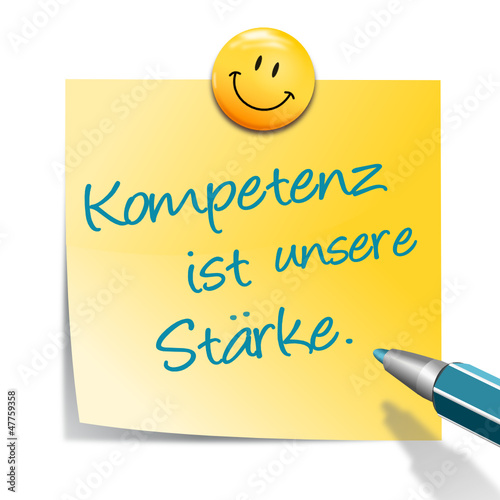 Vector: Zettel Smiley Kompetenz Zettel Smiley Kompetenz