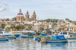Harbor of Marsaxlokk, a fishing village in Malta.