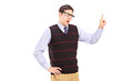 An innocent guy gesturing - You are wrong