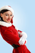Attracive girl in santa clothes