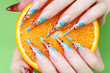 Foto: nail art close-up nail art close-up