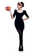 Photo: gorgeous brunette with gift box gorgeous brunette with gift box
